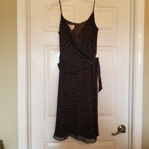 Talbots silk tiger-striped dress